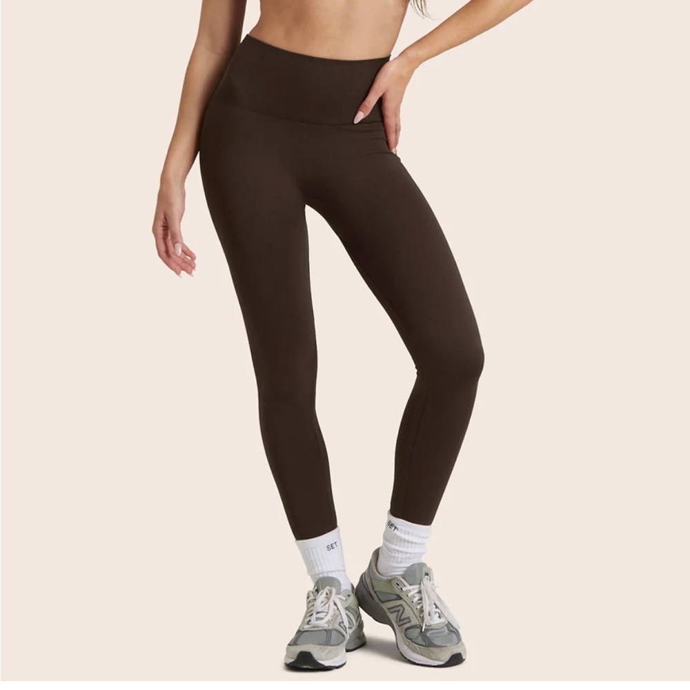 SET active brown power high rise leggings